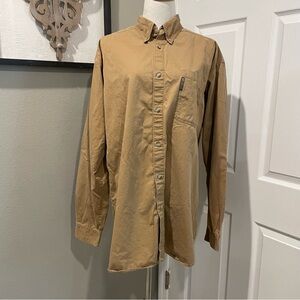 Columbia Sportswear Companye Men’s Long Sleeve Shirt Tan Brown Size XLT Cotton